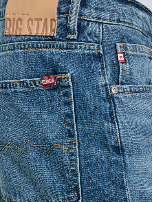 Pánske straight džínsy s vypraným efektom BRANDON 191